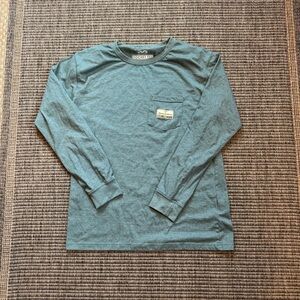 Men's Pocket Tee Teal Long Sleeve Shirt by Rowdy Gentlemen